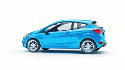 Aufkleber - A blue car is depicted on a plain white background, providing a clear and simple visual representation