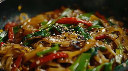 Poster - Noodles in a bowl for lunch or dinner, great for close-ups and still-life photography
