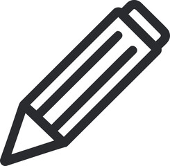 Aufkleber - Black and white icon of a pencil drawing lines, minimalist design. Vector illustration