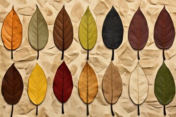 Poster - Vibrant collage of diverse natural textures set against an abstract colorful background