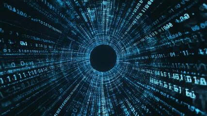 Poster - Digital Tunnel Abstract Data Stream Visualization