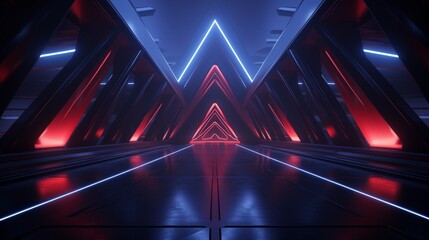Poster - Futuristic space themed background image featuring sleek matte colors for modern aesthetics