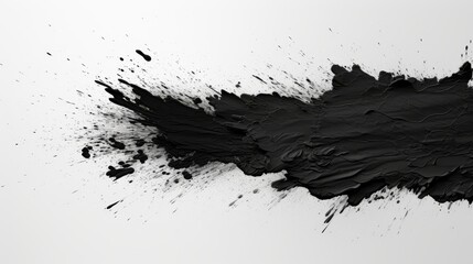 Aufkleber - Minimalist black blot on craft paper with clean background for artistic expression