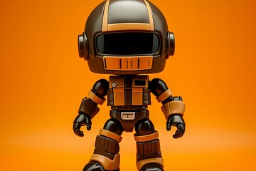 Poster - Minimalistic robotic cheburashka on a simple background highlighting modern design elements