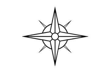 Poster - Abstract geometric compass rose design element illustration