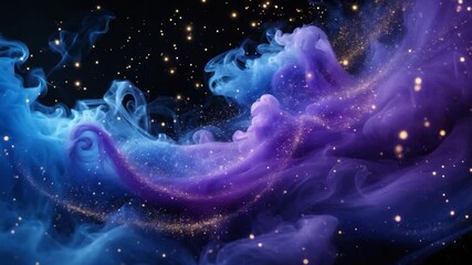 Wall Mural - Glittering particles in an abstract background