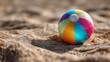 © Jane Kelly - Beach ball on sandy shore