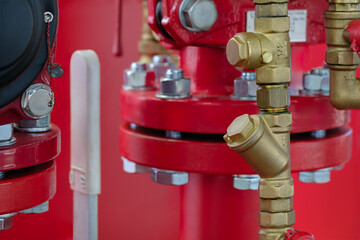 Aufkleber - Copper block with valves  part of a fire protection system
