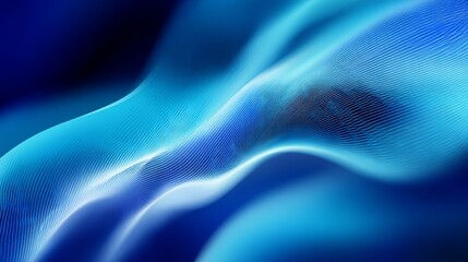 Aufkleber - Abstract Blue Digital Wave Background Modern Design Elegant Smooth Flowing Lines Technology Network Futuristic Concept Illustration Digital Art Graphic Resource Web Banner Design  