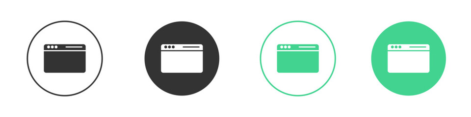 Web page icon Minimal Flat Line Vector Icon Set.