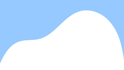 Wall Mural - A modern abstract header or banner design featuring smooth blue and white waves with a clean and minimalist aesthetic, perfect for digital or creative projects.
