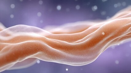 Poster - Fiber Tissue: A macro view of delicate fiber tissue, its complex texture and soft hues evoke a sense of both intricacy and biological beauty.