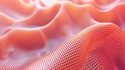 Fototapete - minimal mesh pattern on a matte coral background