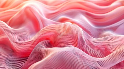 Fototapete - minimal mesh pattern on a matte coral background