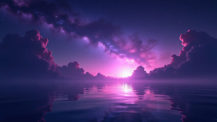 beach purple landscape