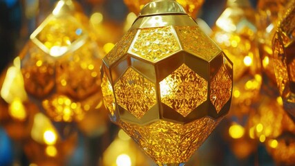 Poster - A close-up shot of a light hanging from a ceiling, ideal for interior design or architecture projects