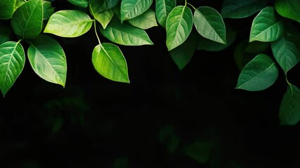 Poster - A detailed view of green foliage, suitable for botanical or natural theme projects