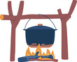 © Pavlo Syvak - Touristic cooker pot on fire
