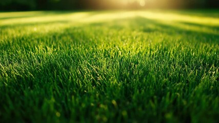 Aufkleber - A bright sunny day at a lush green field, ideal for outdoor activities and photography