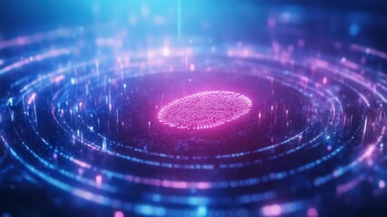 Poster - A fingerprint appears in the center of a circular shape, providing a unique identifier
