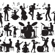 © i'uLpotra - silhouette vector of people playing music