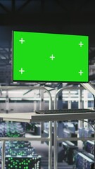 Poster - vertical video server hub green screen computer monitoring systems processing deep learning datasets