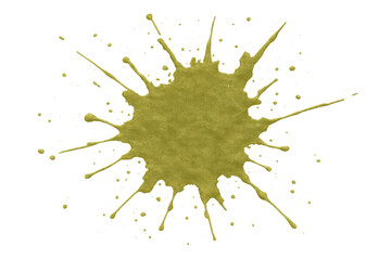 Poster - Gold paint is splashing on a transparent background, creating a vibrant and dynamic visual effect