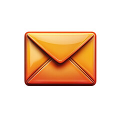Aufkleber - The promise of connection A vibrant orange envelope inviting possibilities on transparent background