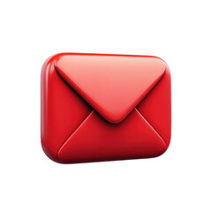 Aufkleber - Receive crucial red email a 3D icon signals urgent communication against a on transparent background