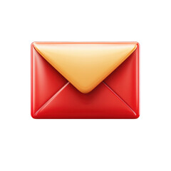Aufkleber - An urgent message arrives hope and expectation in a glossy envelope with on transparent background