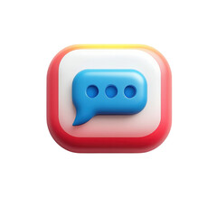 Aufkleber - Digital conversation bubble evokes seamless connected interaction for on transparent background
