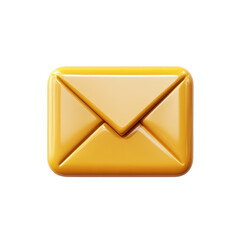 Aufkleber - Golden envelope icon representing modern communication and connection in a on transparent background