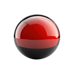 Poster - A captivating red and black futuristic orb radiating modern energy and on transparent background