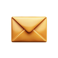 Aufkleber - A gleaming golden envelope carrying untold stories and heartfelt messages on transparent background