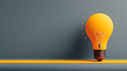 Poster - Innovation hub icon concept featuring lightbulb symbolizing creativity and new ideas in collaborative environments