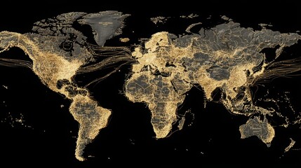Poster - conceptual illustration of real-time market-wide golden zone alignment map icon for trading strategi