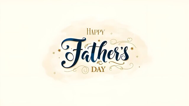 Delightful Father’s Day calligraphy greeting card.