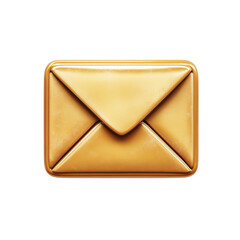 Aufkleber - A gleaming golden envelope symbolizing communication and connection on transparent background