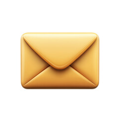 Aufkleber - Golden Envelope Icon Delivering a Message of Hope and Connection in a on transparent background
