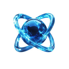 Poster - Envision a vibrant energy orb glowing with cosmic power interwoven in on transparent background