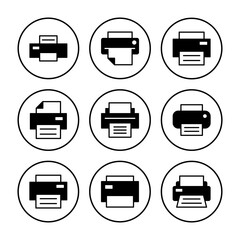Aufkleber - Print icon vector. printer icon vector.
