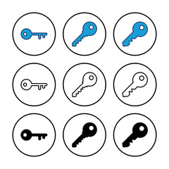 Fototapete - Key icon vector. Key vector icon. Key symbol