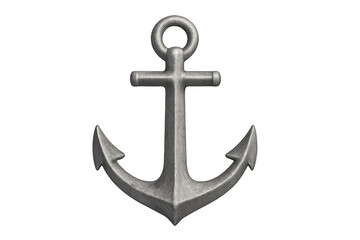 Fototapete - Classic metal anchor isolated on transparent background, representing maritime traditions, safety, and unwavering resolve