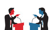 © sugeng - political debate vector illustration man and woman debate design