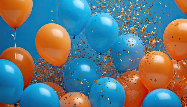 Birthday congratulation banner with balloons
4