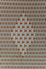 Poster - Detailed close-up of woven synthetic rattan featuring an eye-catching geometric pattern. Perfect for backgrounds or creative projects, providing a touch of natural texture and modern style.