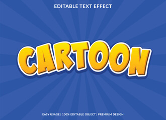 Poster - cartoon text effect template design with 3d style use for business brand and logo