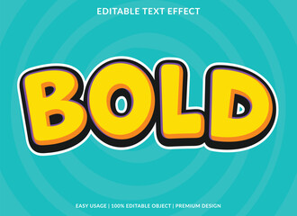 Fototapete - bold text effect template design with 3d style use for business brand and logo