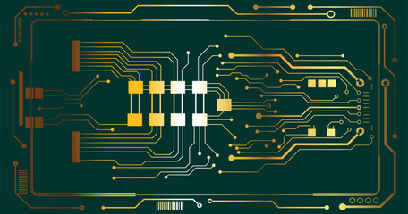 Poster - futuristic circuit board pattern. technology background. vector illustration. eps 10