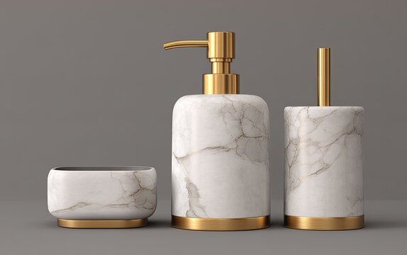 Modern Marble Bathroom Set